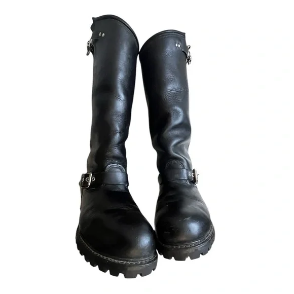 Vintage Carolina 16” Tall Engineer Harness Boots 9 R USA Made Steel Toe